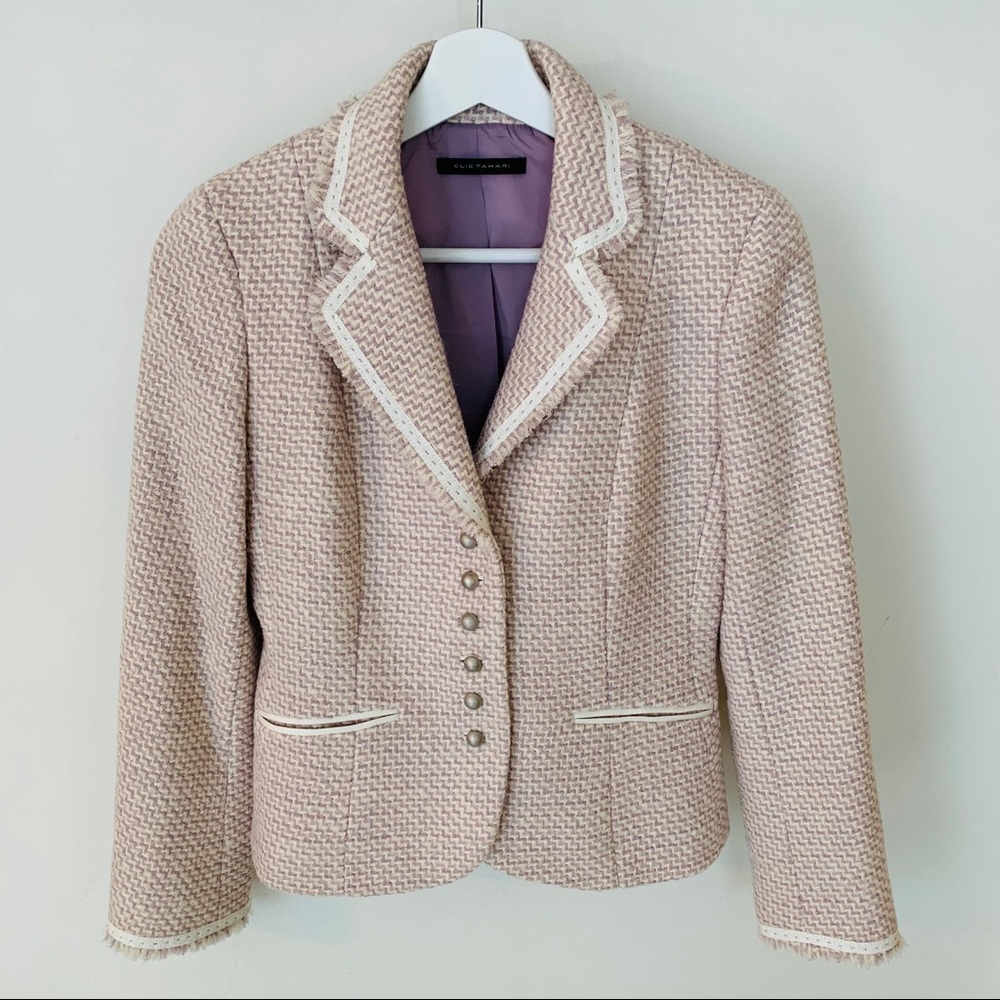 [Elie Tahari] Wool Tweed Blazer - 4P / S